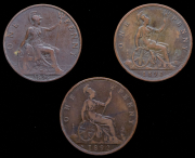 Набор из 3-х медных монет 1 пенни (Великобритания)