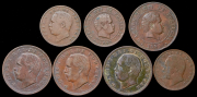 Набор из 7-ми медных монет (Португалия)