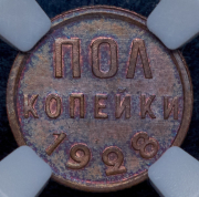 Полкопейки 1928 (в слабе)