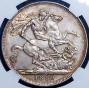 1 крона 1889 (Великобритания) (в слабе)