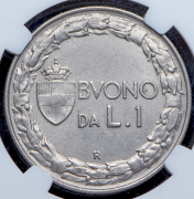 1 лира 1924 (Италия) (в слабе) R