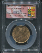 10 долларов 1913 (Канада) (в слабе)