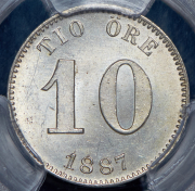 10 эре 1887 (Швеция) (в слабе)