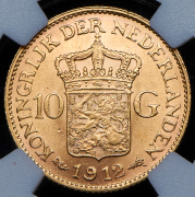 10 гульденов 1912 (Нидерланды) (в слабе)