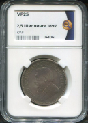 2 1/2 шиллинга 1897 (ЮАР) (в слабе)