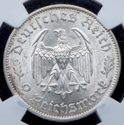 2 марки 1934 "175 лет со дня рождения Фридриха Шиллера" (Германия) (в слабе) F