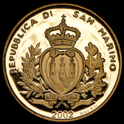 2 скудо 2002 (Сан-Марино) (в п/у)