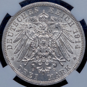 3 марки 1914 (Пруссия) (в слабе) А