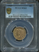 5 долларов 1909 (США) (в слабе)