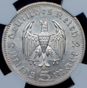 5 марок 1935 (Германия) (в слабе) Е