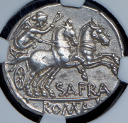 Денарий. Сафра Рома. Рим республика (в слабе)