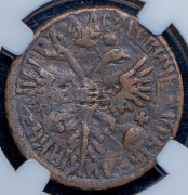 Деньга 1731 (в слабе) (перечекан)