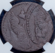 Деньга 1746 (в слабе) (брак)