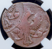 Деньга 1747 (в слабе) (брак)