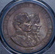 Двойной талер 1872 "Золотая свадьба Иоганна и Амалии Баварской" (Саксония) (в слабе) B