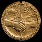 Медаль "В память встречи Горбачева и Коссиги" 1989 (Италия) (в п/у)