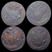 Набор из 10 медных монет 5 копеек