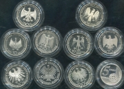 Набор из 10 сер. монет (страны Европы)