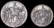 Набор из 2 сер. монет 2, 3 марки 1913 "100-летие победы над Наполеоном" (Пруссия)