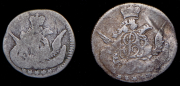 Набор из 2 сер. монет 5 копеек 1755, 1756