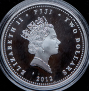 Набор из 3-х монет 2 доллара 2012 "Александр III - Семья Романовых" (Фиджи)