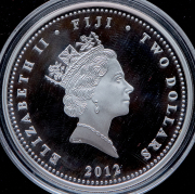 Набор из 3-х монет 2 доллара 2012 "Александр III - Семья Романовых" (Фиджи)