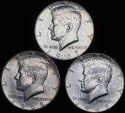 Набор из 3-х сер. монет 1/2 доллара (США)