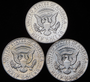 Набор из 3-х сер. монет 1/2 доллара (США)
