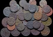 Набор из 38 медных монет