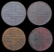 Набор из 4 монет 5 копеек 1726-1730