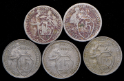 Набор из 5 монет 15 копеек (СССР)