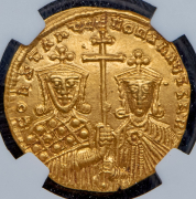 Солид. Константин VII Багрянородный с Романом I. Византия (в слабе)