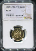 20 марок 1912 (Финляндия) (в слабе)