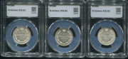 Набор из 3 15 копеек 1915 (в слабах)