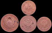 Набор из 7 медных монет