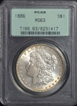 1 доллар 1886 (в слабе)