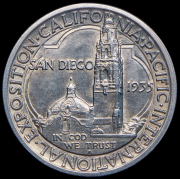 1/2 доллара 1935 "Калифорнийская Тихоокеанская международная выставка в Сан-Диего" (США) S