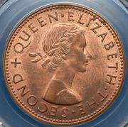 1/2 пенни 1961 (Новая Зеландия) (в слабе)