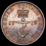 1/4 доллара 1822 (Британская Вест-Индия)