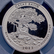 1/4 доллара 2013 "Национальный парк Грейт-Бейсин" (США) (в слабе) S