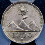 1/4 реала 1900 (Гватемала) (в слабе)