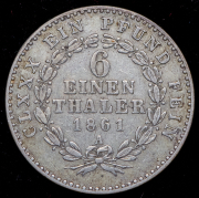 1/6 талера 1861 (Ангальт-Бернбург)