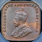 1 цент 1920 (Стрейтс Сетлментс) (в слабе)