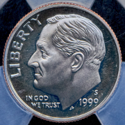 1 дайм 1999 (США) (в слабе) S