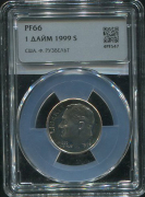 1 дайм 1999 (США) (в слабе)