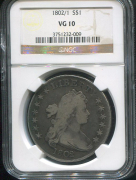 1 доллар 1802 (США) (в слабе)