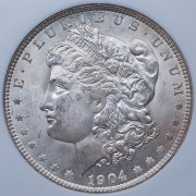 1 доллар 1904 (США) (в слабе) O