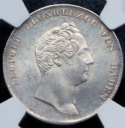 1 гульден 1837 (Баден) (в слабе)