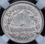 1 марка 1935 (Германия) (в слабе) А