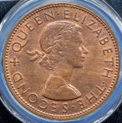 1 пенни 1959 (Новая Зеландия) (в слабе)